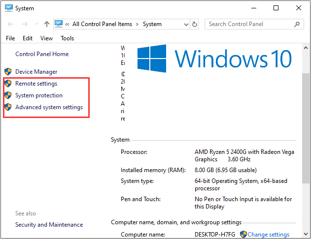 windows 10 system tools menu